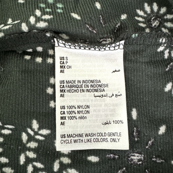 NWOT Macys Style & Co. Small Green Floral Button front tiered mesh peplum hem - Picture 11 of 11